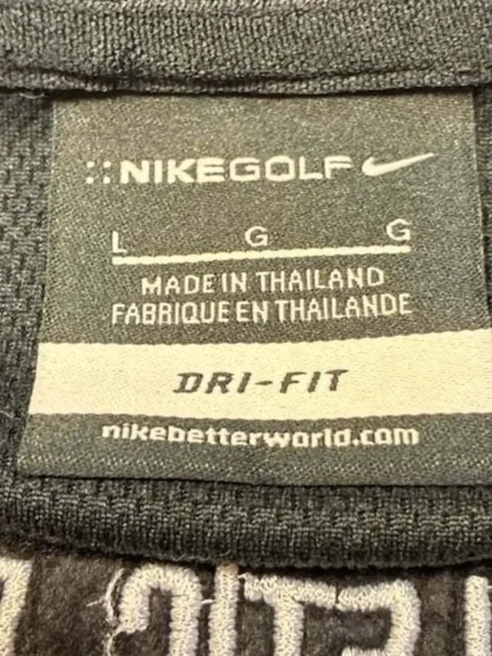 Nike Golf Dri-Fit Athletic Dept. Black Embroidered Eagle Polo Shirt